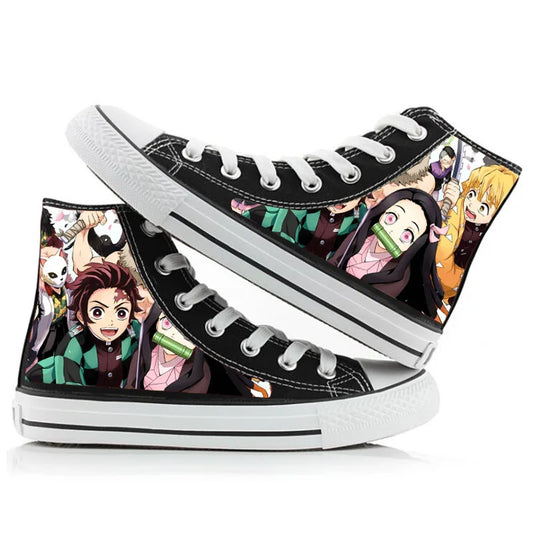 Chrome Motion Canvas High-Top Sneakers