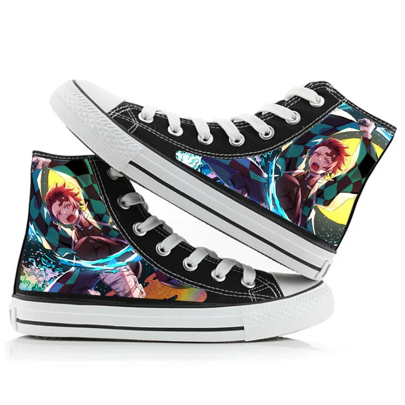 Chrome Motion Canvas High-Top Sneakers