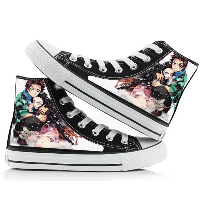 Chrome Motion Canvas High-Top Sneakers