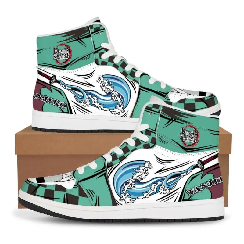 Onyx Thread High-Top Sneakers