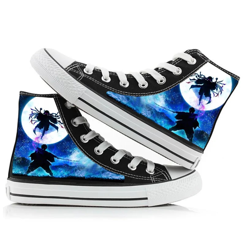 Chrome Motion Canvas High-Top Sneakers
