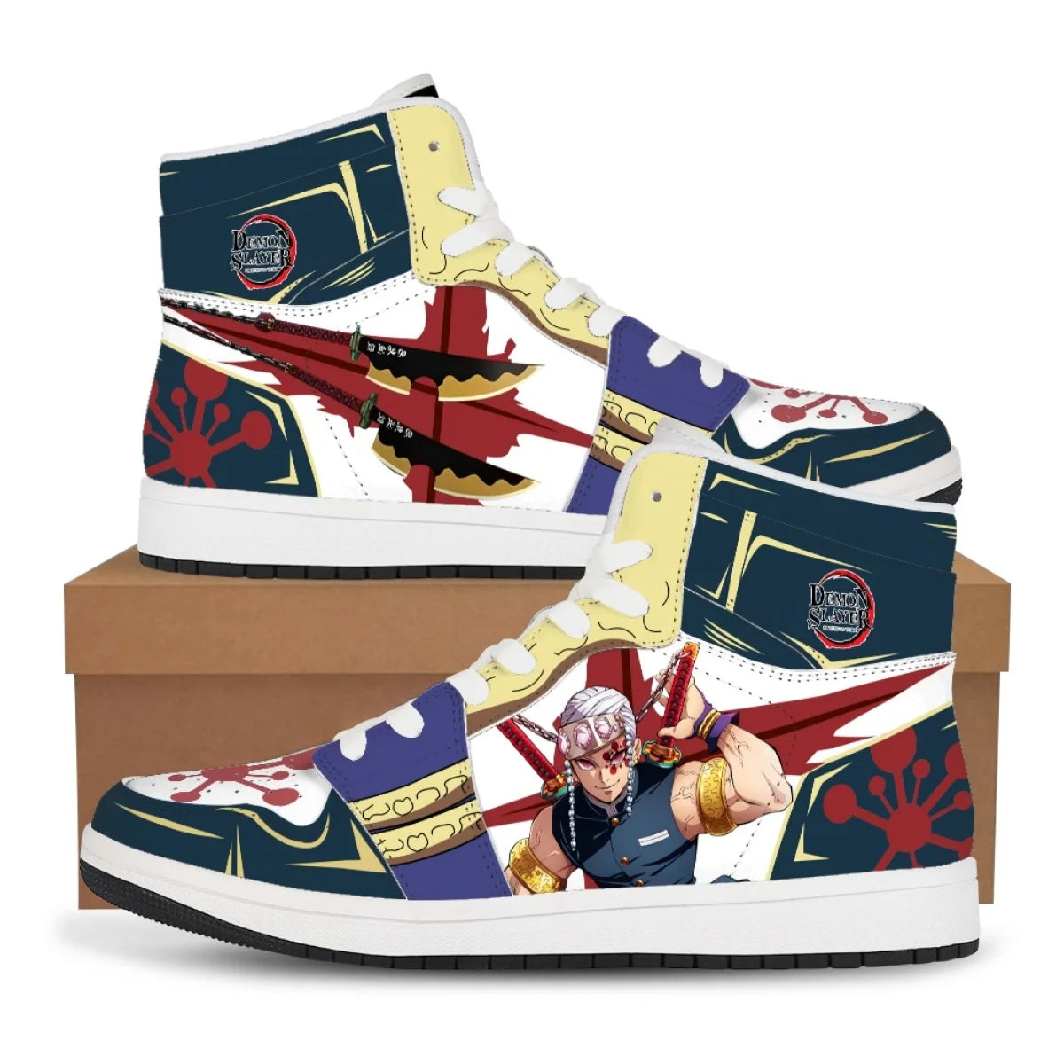 Onyx Thread High-Top Sneakers
