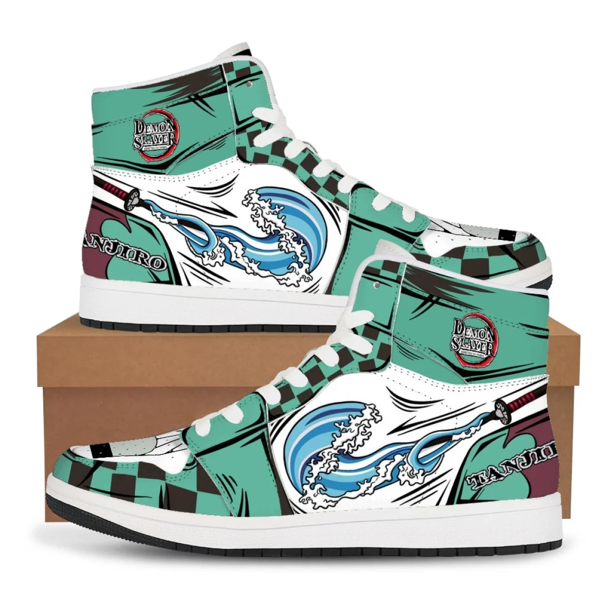 Onyx Thread High-Top Sneakers